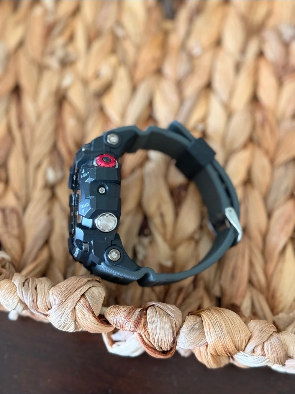 G-Shock Mudmaster Black and Gray Watch with Red Accent